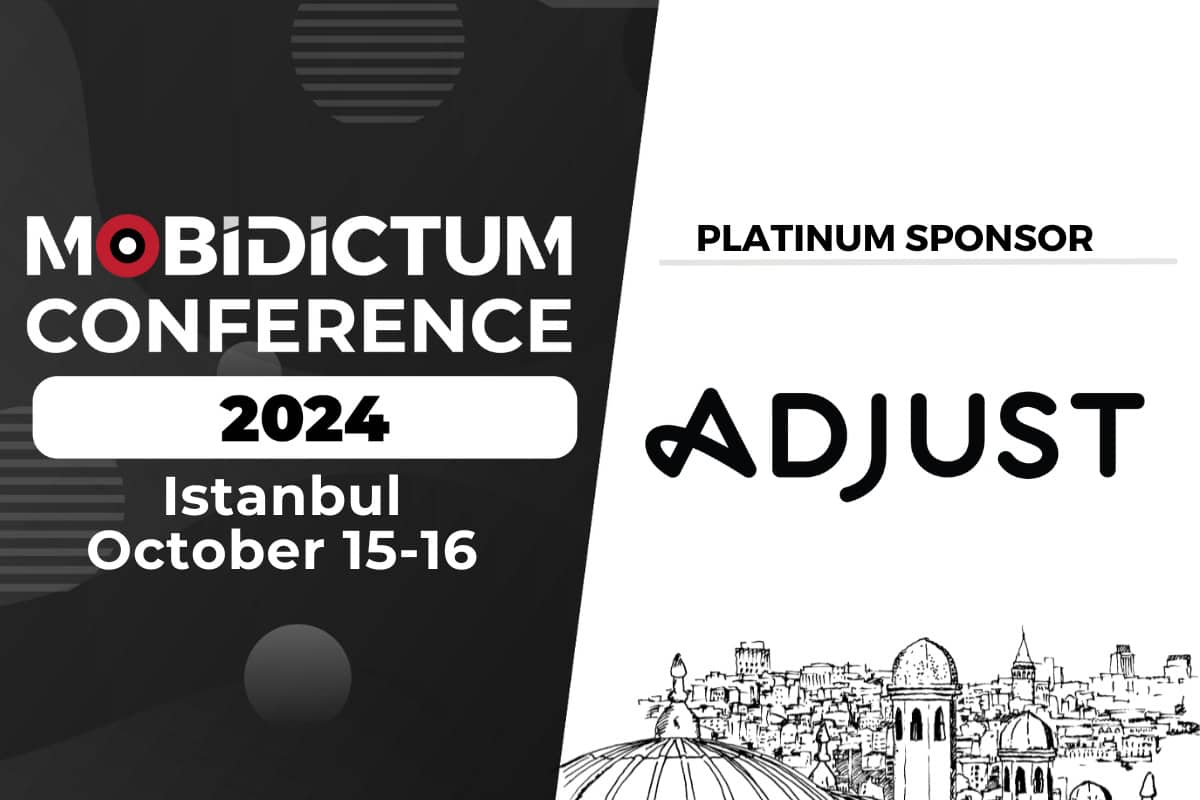mobidictum conference 2024 logo on the left, adjust company logo on the right