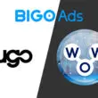 FUGO logo on the left, words of wonders logo on the right, bigo ads logo on top