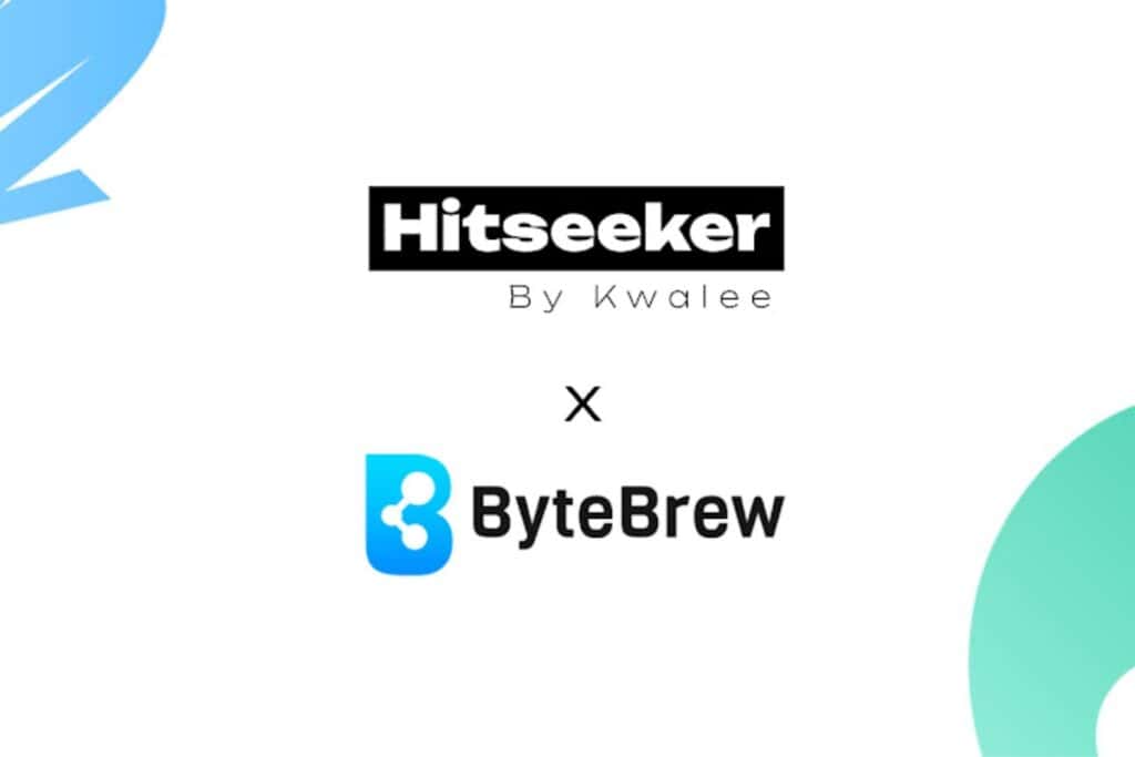 hitseeker, kwalee and ByteBrew logos on white background