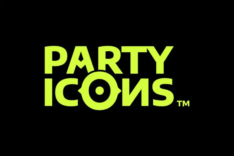 Party Icons logo on black background