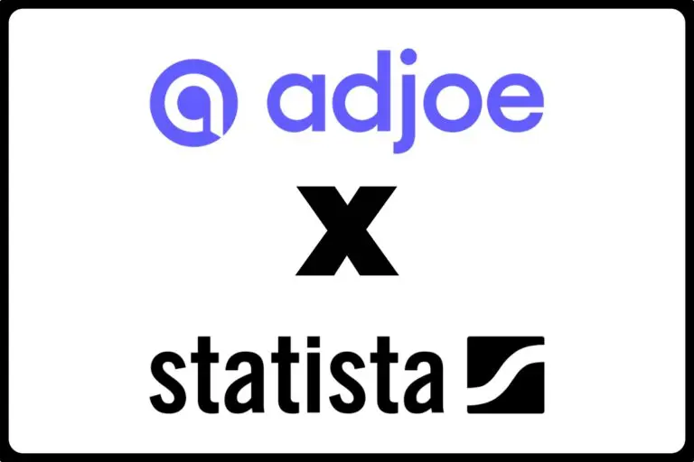 Adjoe logo on the top, the Statista logo on the bottom, and a cross logo in between them. This article is about Turkish mobile gaming market