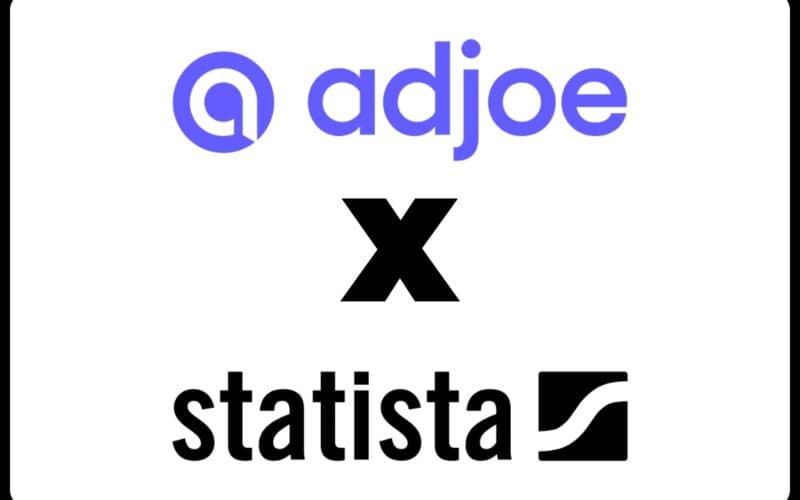 Adjoe logo on the top, the Statista logo on the bottom, and a cross logo in between them. This article is about Turkish mobile gaming market