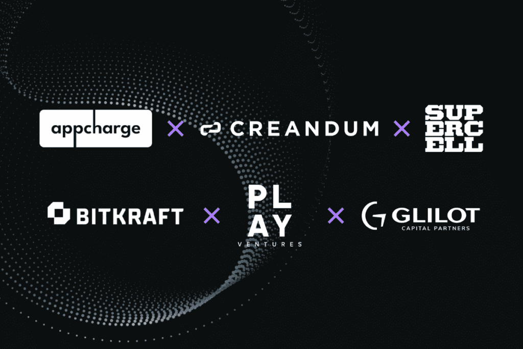 appcharge, creandum, supercell, bitkraft, play ventures, glilot venture logos