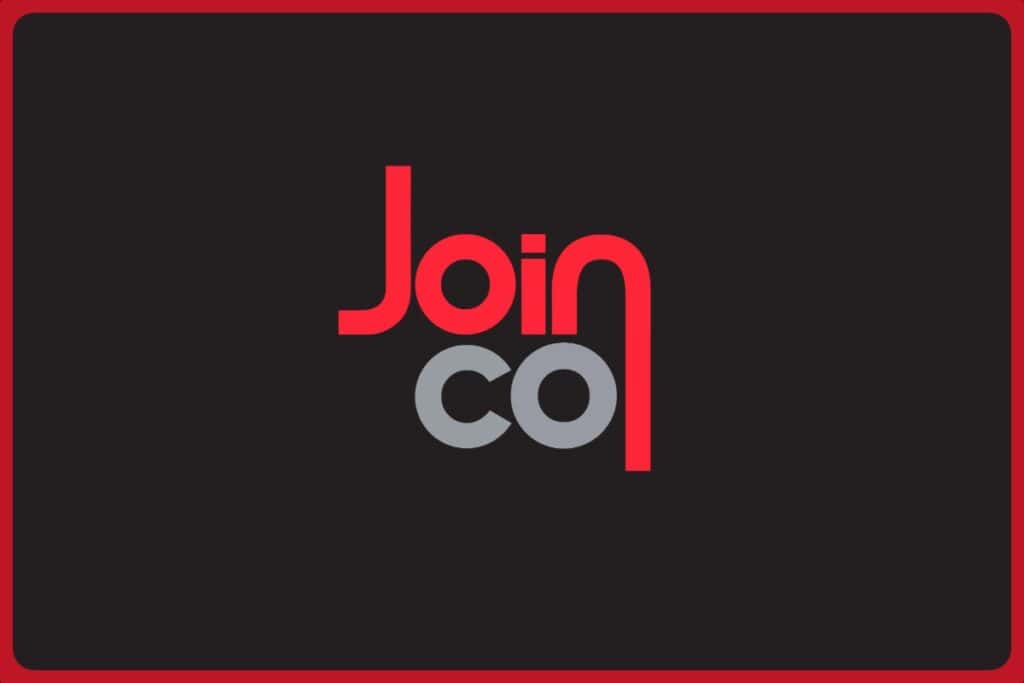 siyah arkaplan üzerinde joinco games logosu