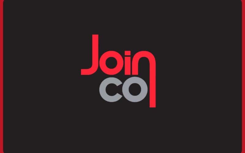 siyah arkaplan üzerinde joinco games logosu