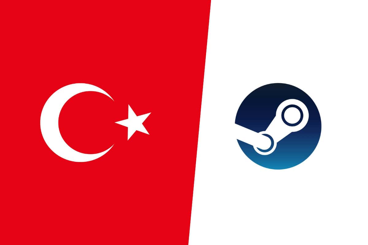 Türkiye bayrağı solda, Steam logosu sağda