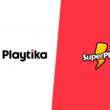 playtika logo on the left, superplay logo on the right