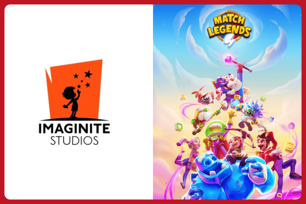 Imaginite Studios logo on the left, Match Legends cover art on the right