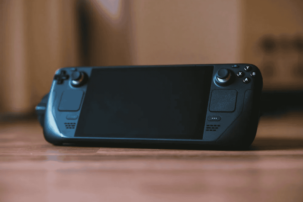 steamdeck console on a table for defining gaming trends in 2025