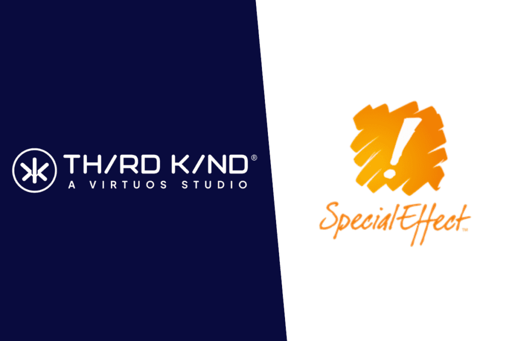 third kind games studio logo on the left, special effect logo on the right