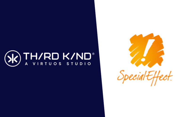 third kind games studio logo on the left, special effect logo on the right
