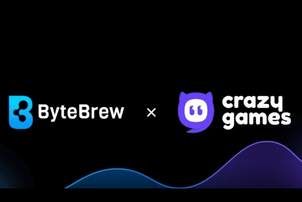 ByteBrew logo on the left, Crazygames logo on the right