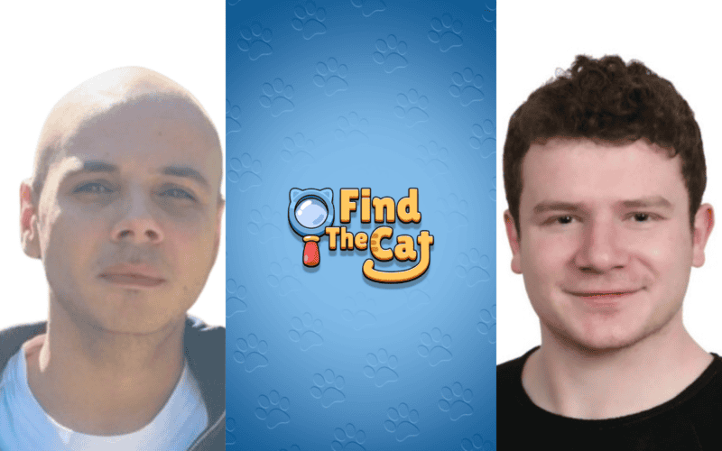 find the cat logo in the middle, burak kar photo on the right, mustafa daglı photo on the left