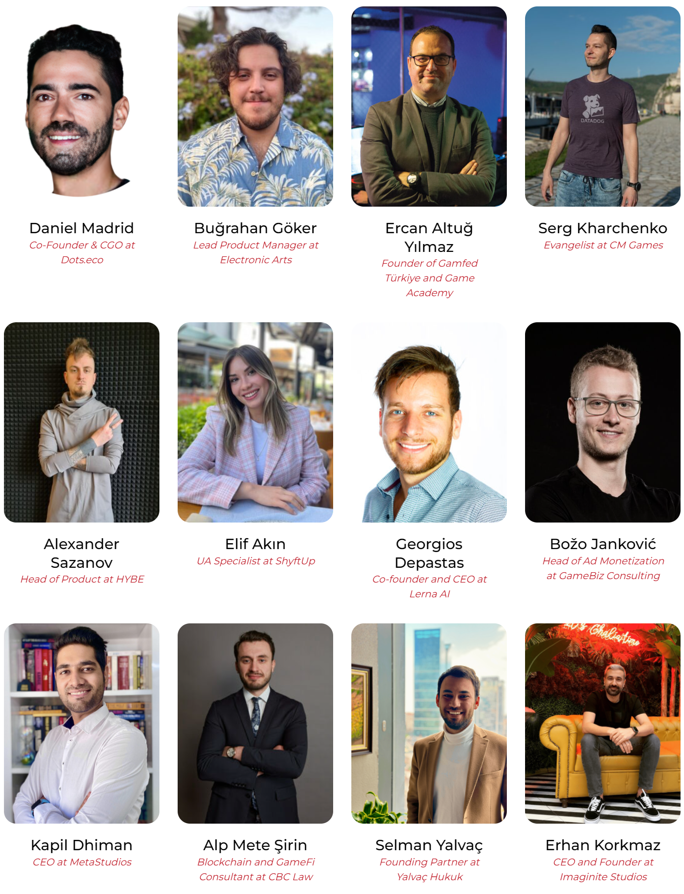 photos of Gilles Langourieux, CEO of Virtuos, Lindsay Gupton, CEO of Pipeworks, Ralph Egas, CEO of Abstraction, Yannis Mallat, President of Umanaïa