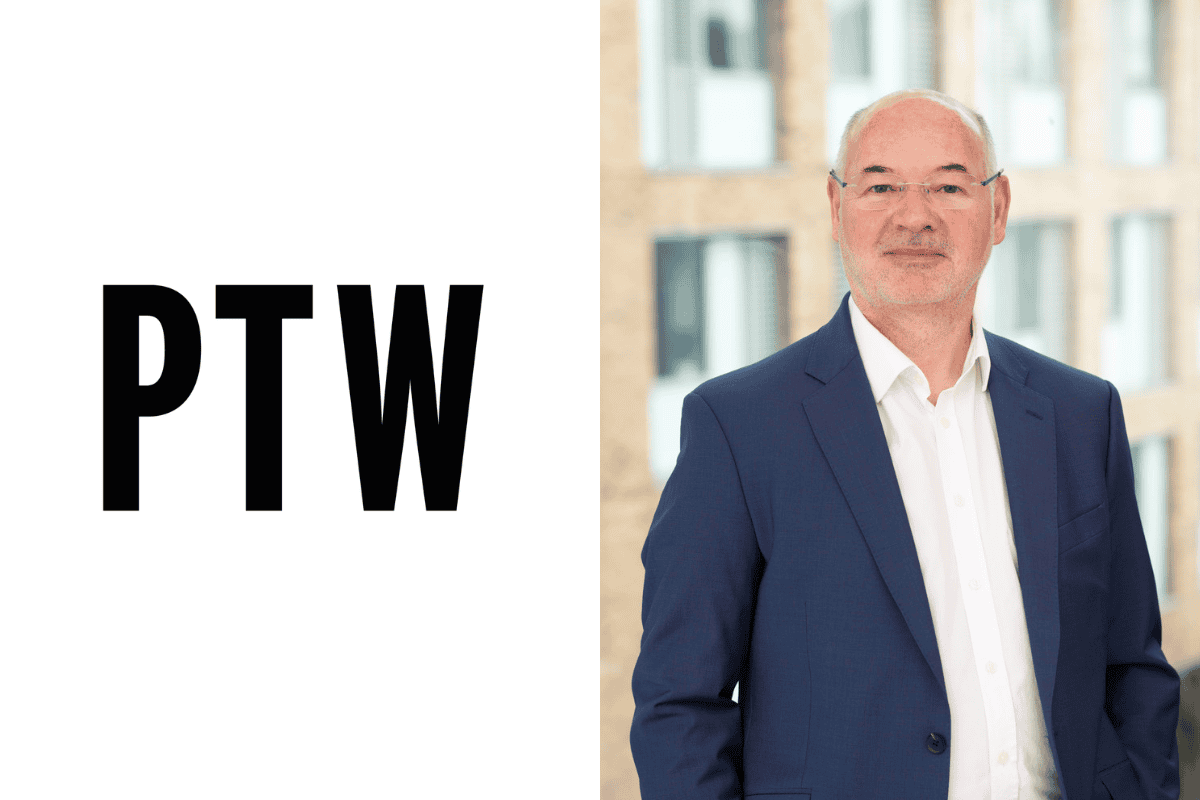 PTW logo on the left, David Dorans photo on the right