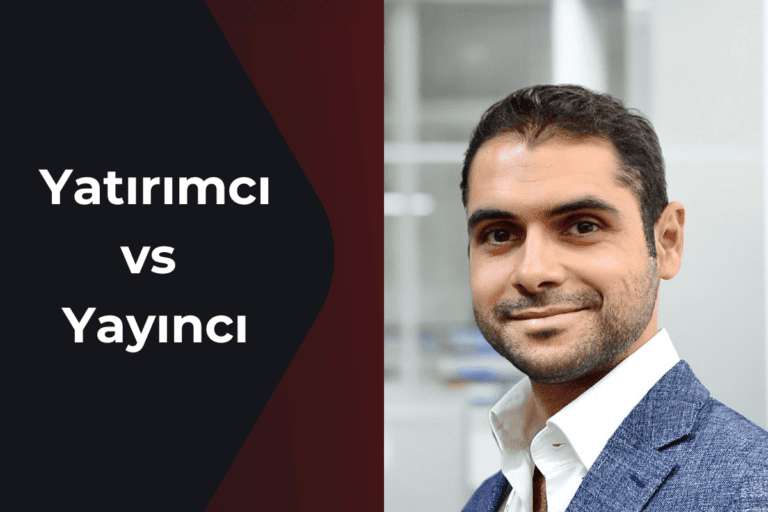 yatırımcı vs yayıncı text'i sol tarafta, sağ tarafta ise batuhan avucan'ın fotoğrafı yer alıyor