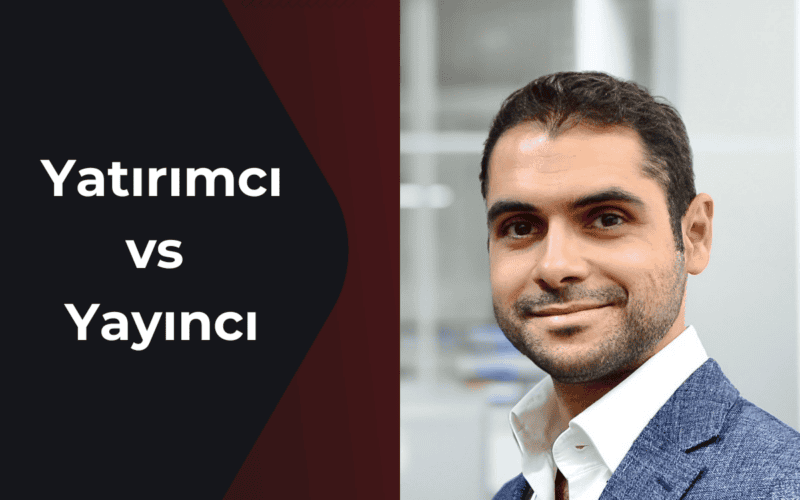 yatırımcı vs yayıncı text'i sol tarafta, sağ tarafta ise batuhan avucan'ın fotoğrafı yer alıyor