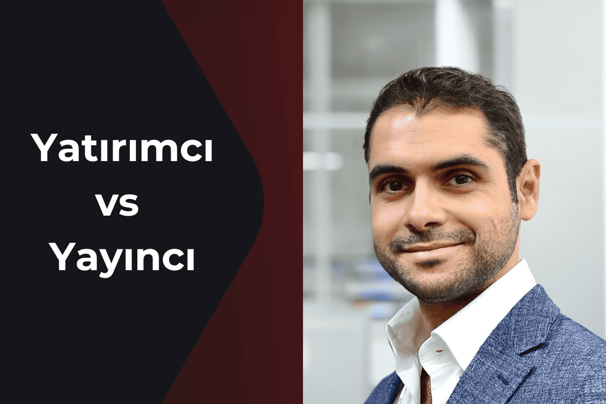 yatırımcı vs yayıncı text'i sol tarafta, sağ tarafta ise batuhan avucan'ın fotoğrafı yer alıyor