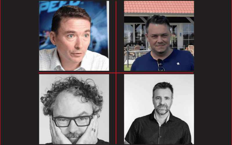 photos of Gilles Langourieux, CEO of Virtuos, Lindsay Gupton, CEO of Pipeworks, Ralph Egas, CEO of Abstraction, Yannis Mallat, President of Umanaïa