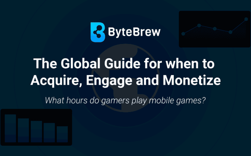 bytebrew logo on top, "the global guide for when to acquire, engage and monetize" text below