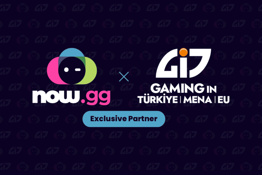 solda now.gg logosu, sağda gaming in türkiye logosu