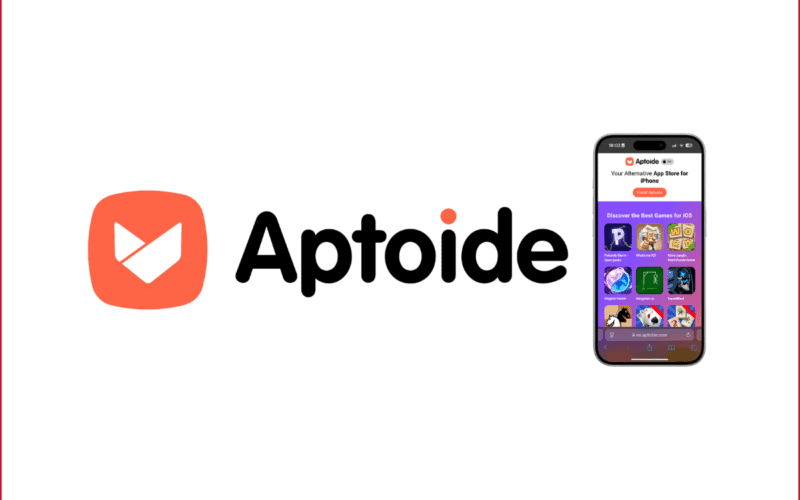 aptoide logo and a phone image