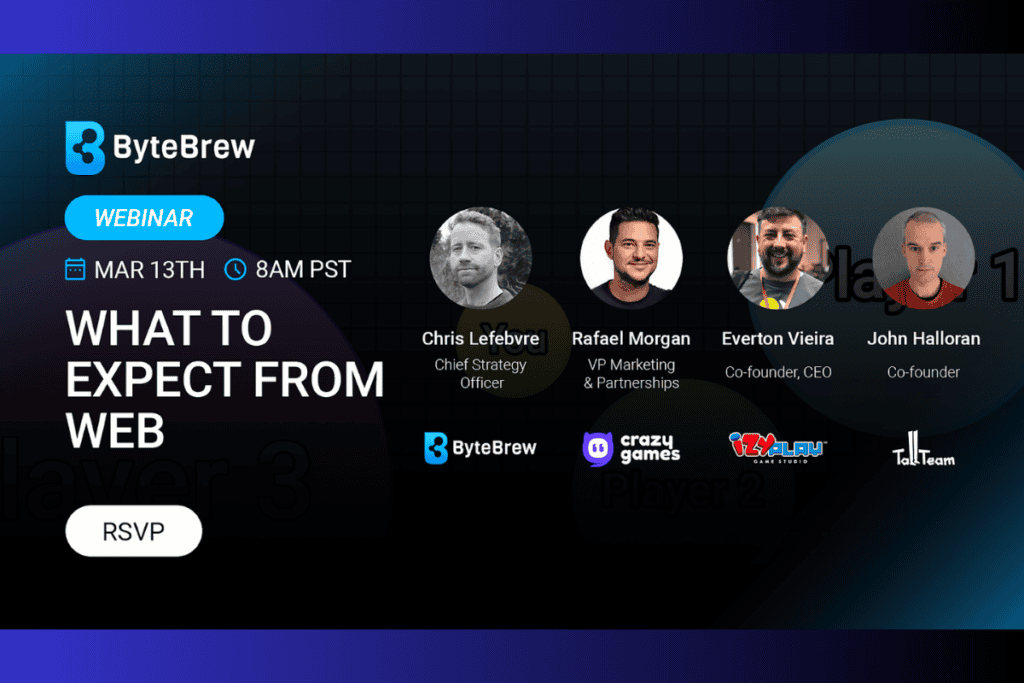 bytebrew webinar image shows 4 of their speakers and text for the event