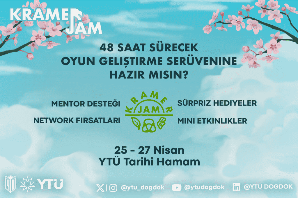 kramer jam logosu, etkinlik ile ilgili bilgiler (tarih, kaç saat süreceği vb.) sosyal medya logoları