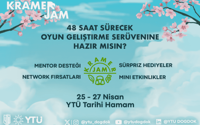 kramer jam logosu, etkinlik ile ilgili bilgiler (tarih, kaç saat süreceği vb.) sosyal medya logoları