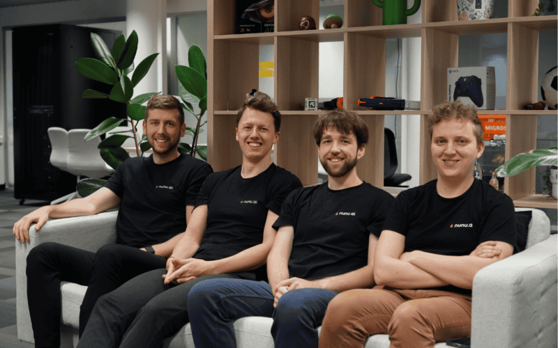 nunu.ai team photo shows 4 members from the team taken in 2024
