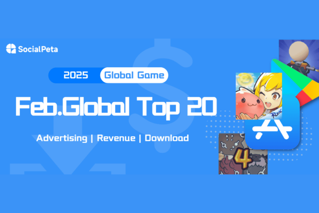socialpeta's feb. global top 20 text and reference game app icons