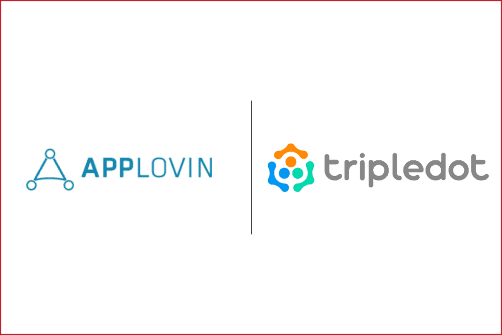applovin logo on the left, tripledot studios logo on the right