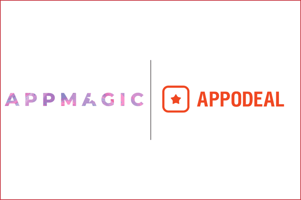AppMagic logo on the left, appodeal logo on the right