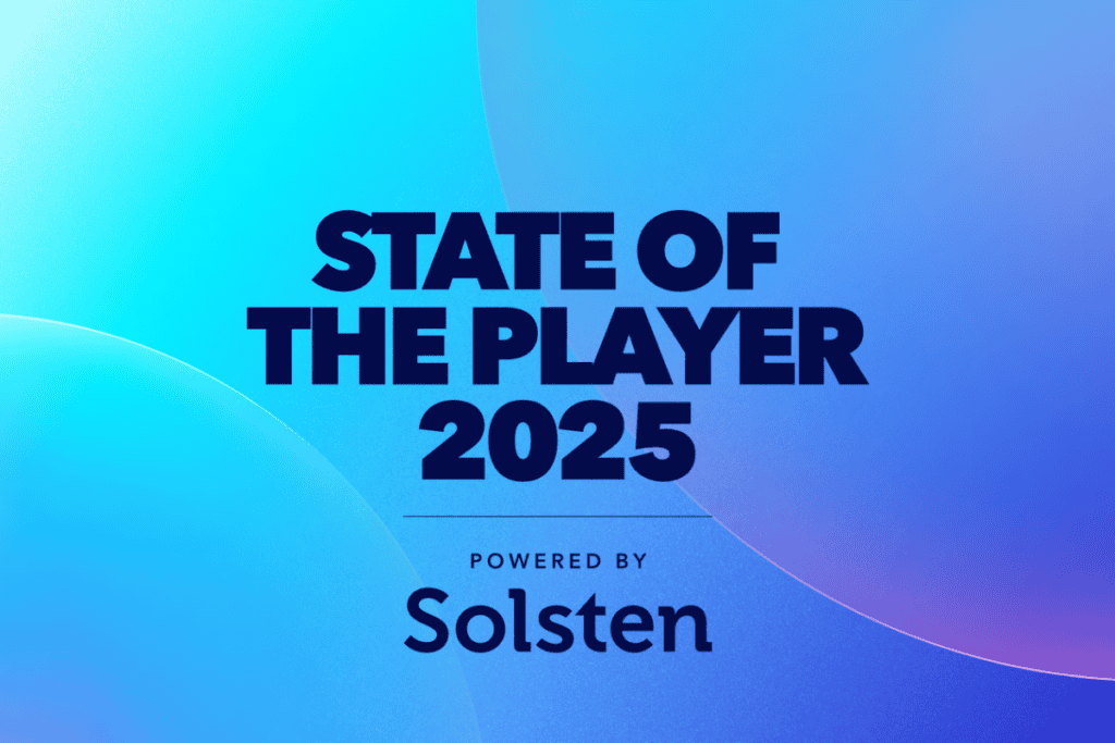 solsten state of the player 2025 text on blue background with solsten logo on bottom