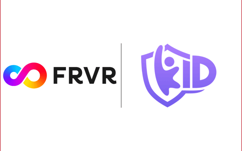 frvr logo on the left, k-id logo on the right