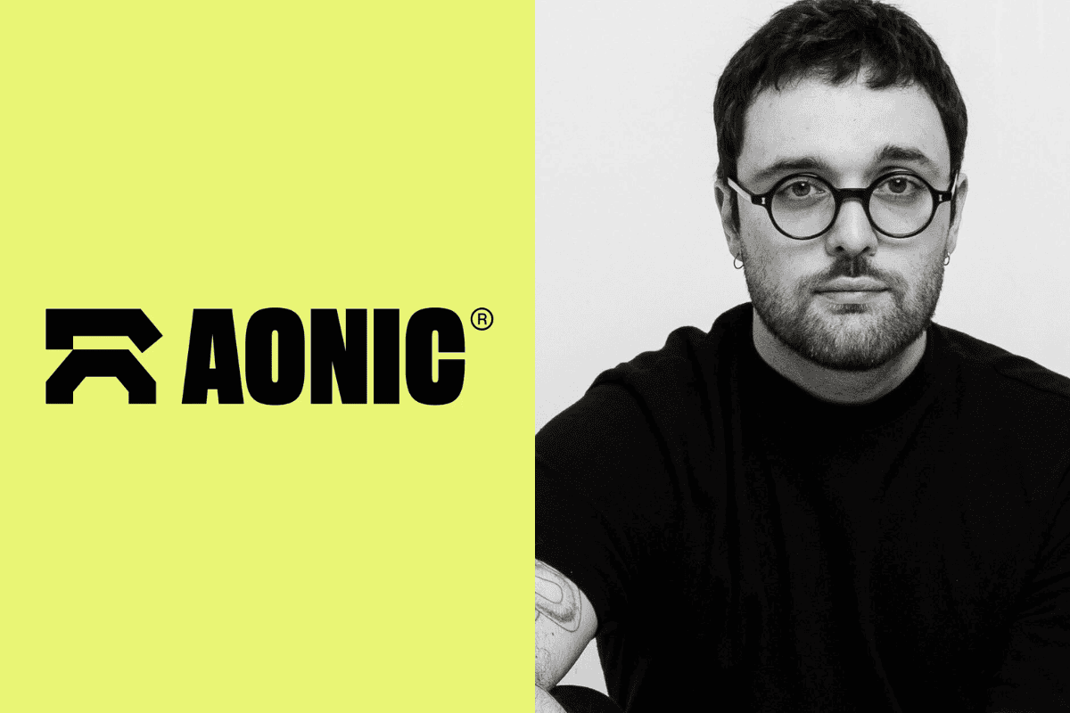 aonic logo on the left, arthur mostovoy's photo on the right