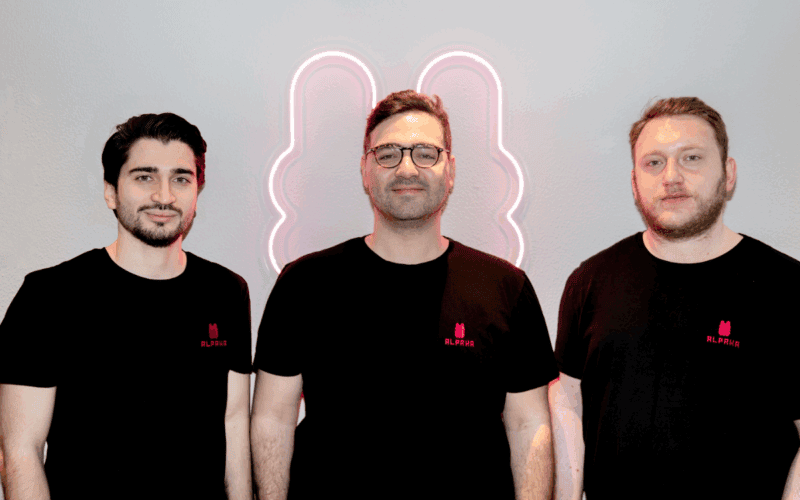 photo of alpaka games founders: Can Aksoy, Levent Alp, Özgün Levent Kaya