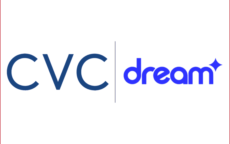 cvc logo on the left, dream games logo on the right