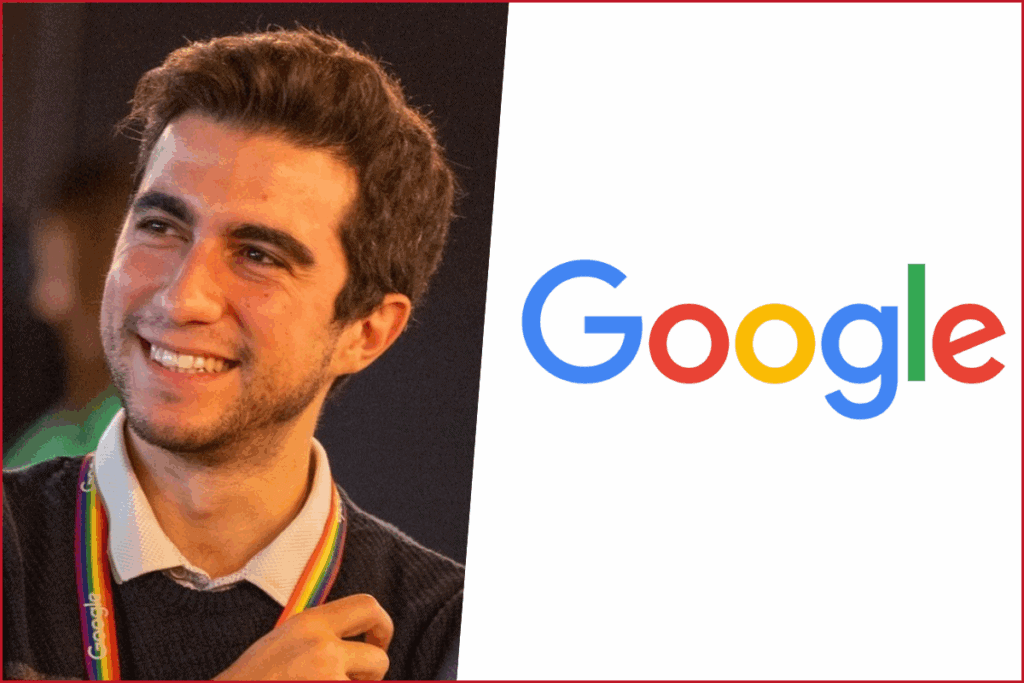 eren gökgür photo on the left, google logo on the right