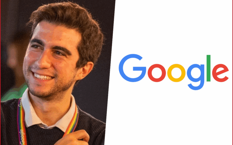 eren gökgür photo on the left, google logo on the right