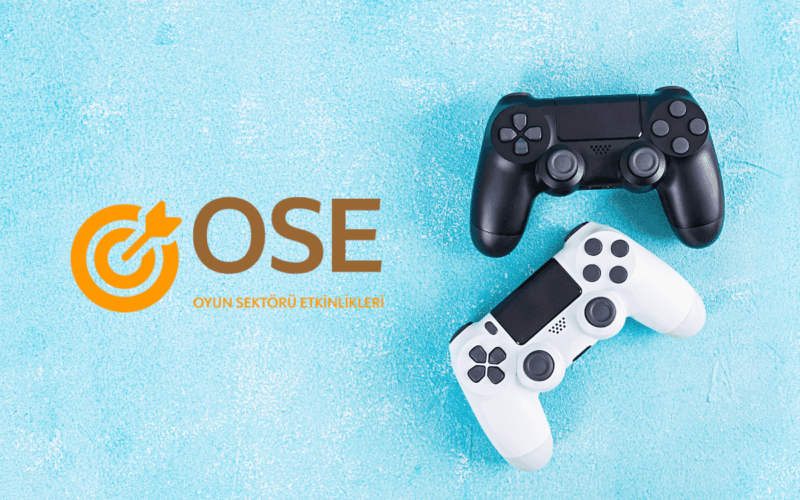 oyun sektörü etkinlikleri logosu ve 2 adet ps4 controller