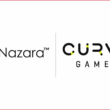 nazara logo on the left, curve games logo on the right