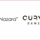 nazara logo on the left, curve games logo on the right
