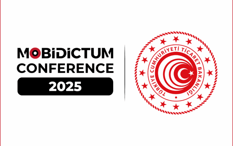 solda mobidictum conference 2025 logosu, sağda ticaret bakanlığı logusu
