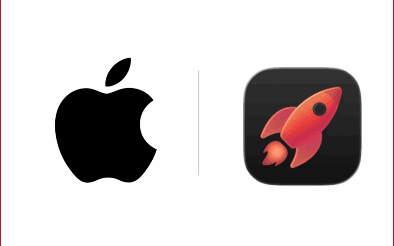 apple logo on the left, apple games app logo on the right