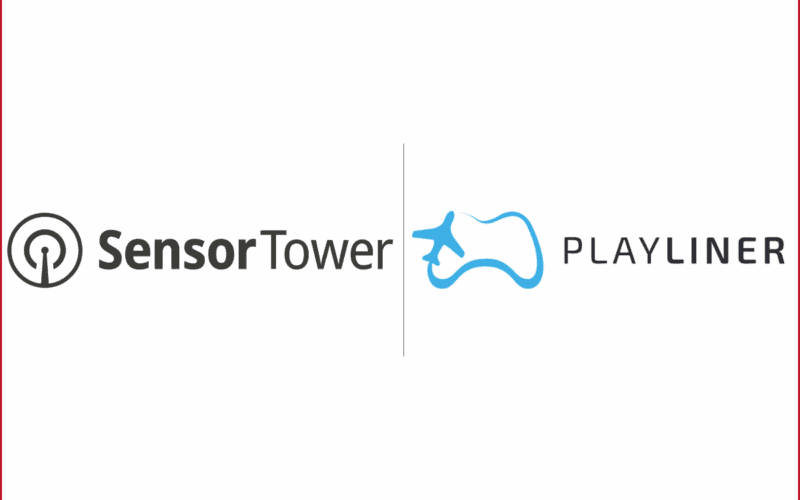 Sensor Tower logo on the left, Playliner logo on the right