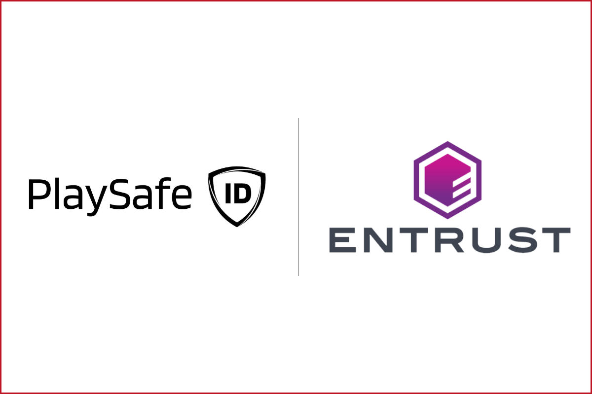 PlaySafe ID logo on the left, entrust logo on the right