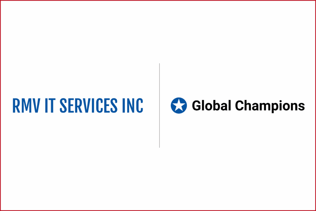 rmv logo on the left, global champions logo on the right