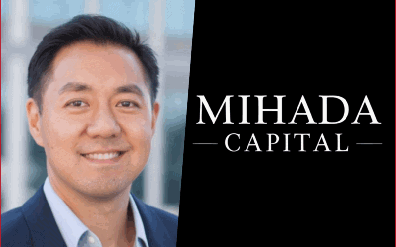 jim ying photo on the left, mihada capital logo on the right