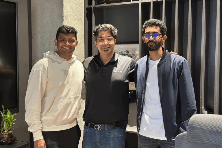 Sashank Vandrangi, Co-founder GameRamp (L), Anuj Tandon, Partner India & UAE BITKRAFT Ventures (C), Vivek Ramachandran, Co-founder & CEO GameRamp (R)